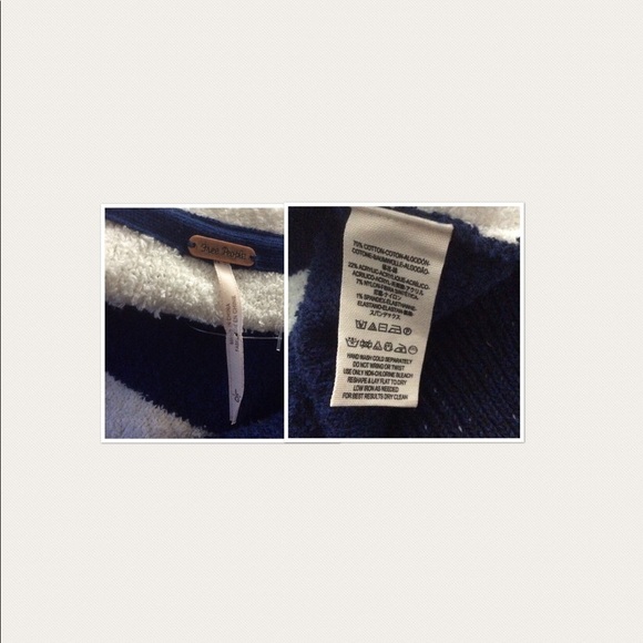 NWT Free People Candyland Pullover Navy Bl… - Picture 8 of 8